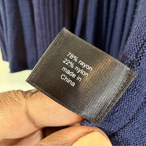 Lane Bryant Cardigan Sweater 14/16 Dark Blue Ribbed Knit Open Front Casual - Picture 6 of 8